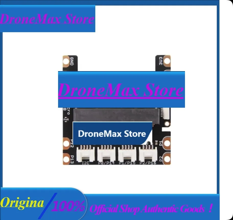 DroMaGrove Micro:bit Expansion Board With 4 Grove Ports, Onboard USB Power, Gold Finger Pads For Maker Education