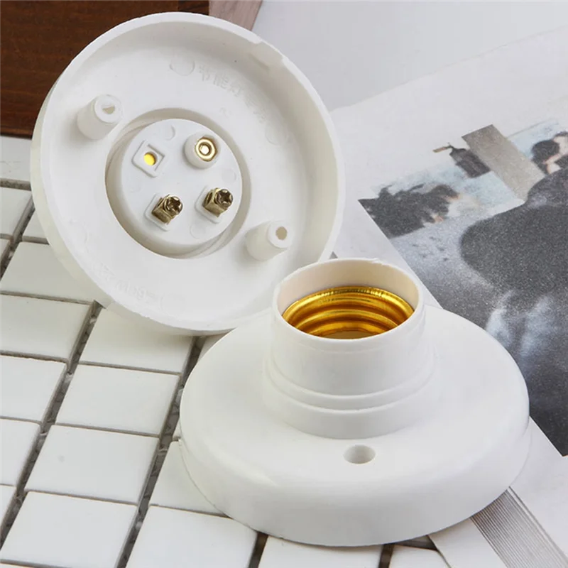 AK25-E27 Portalampada con tappo a vite Lampada da soffitto bianca Base di fissaggio per lampadina Portalampada Base per lampadina a LED a spirale Illuminazione