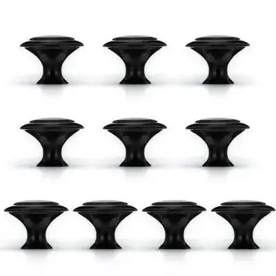 

10Pcs Black Small Metal Door Handles Style Wardrobe Cabinet Drawer Pulls Furniture Hardware Drawer Handles