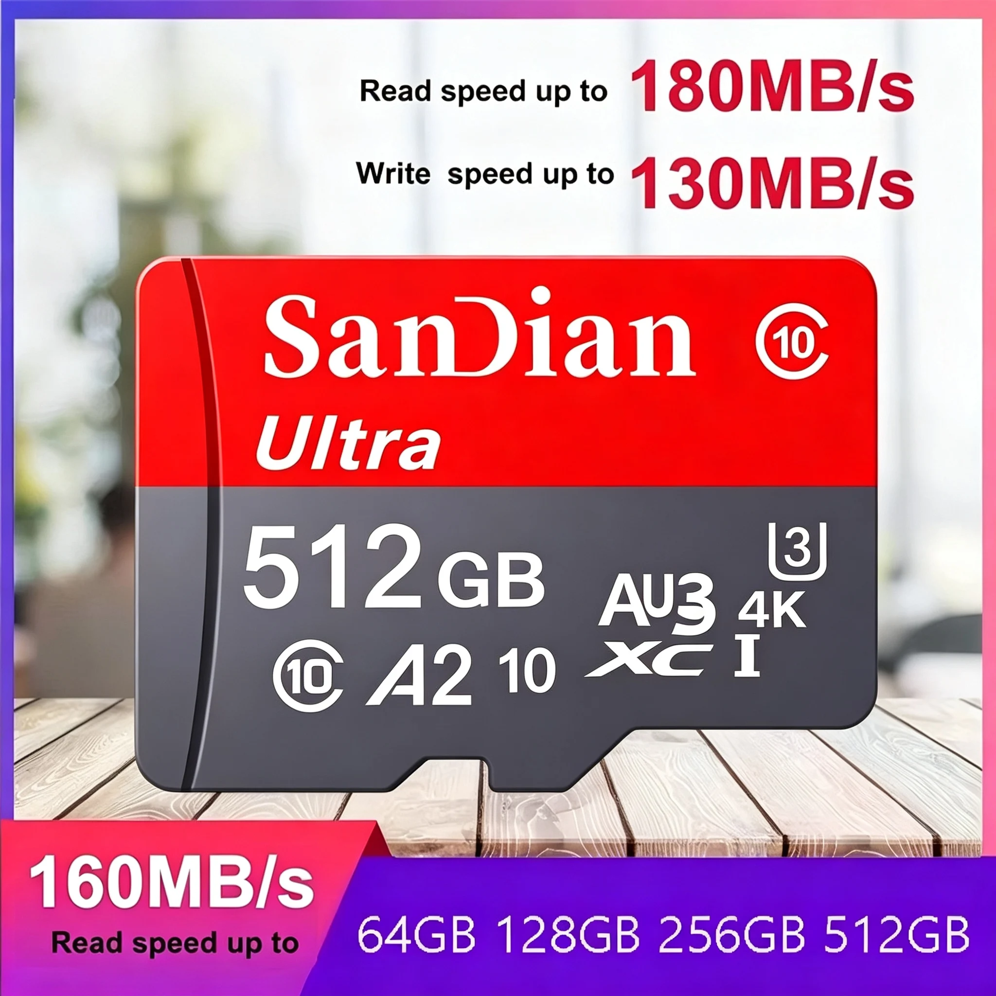 32GB 128GB 256GB Elite TF Cards Memory Card Micro TF SD Card SD Cards U1 for Body Camera/PC/Smart TV/Recorder/Baby Monitor