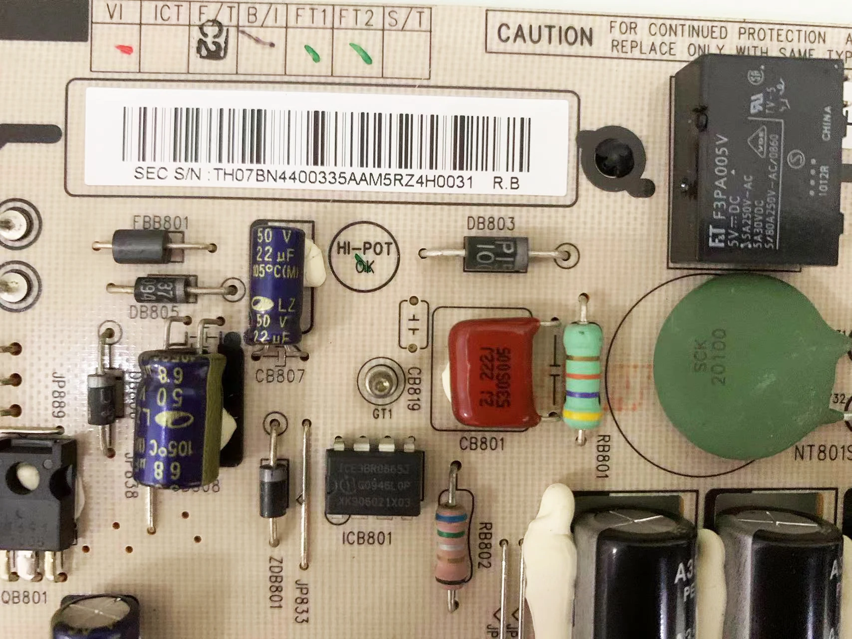 Original Genuine BN44-00335A EZ5F Power Supply Board Has Been Tested To Work Properly Applicable FOR LCD TVs LH55LBPLB/ZA Parts