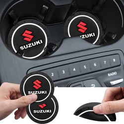 For Suzuki Swift Grand Jimny Vitara Baleno Interior Auto Non-slip Water Cup Pad Rubber Coaster Mat Bottle Holder Car Accessories