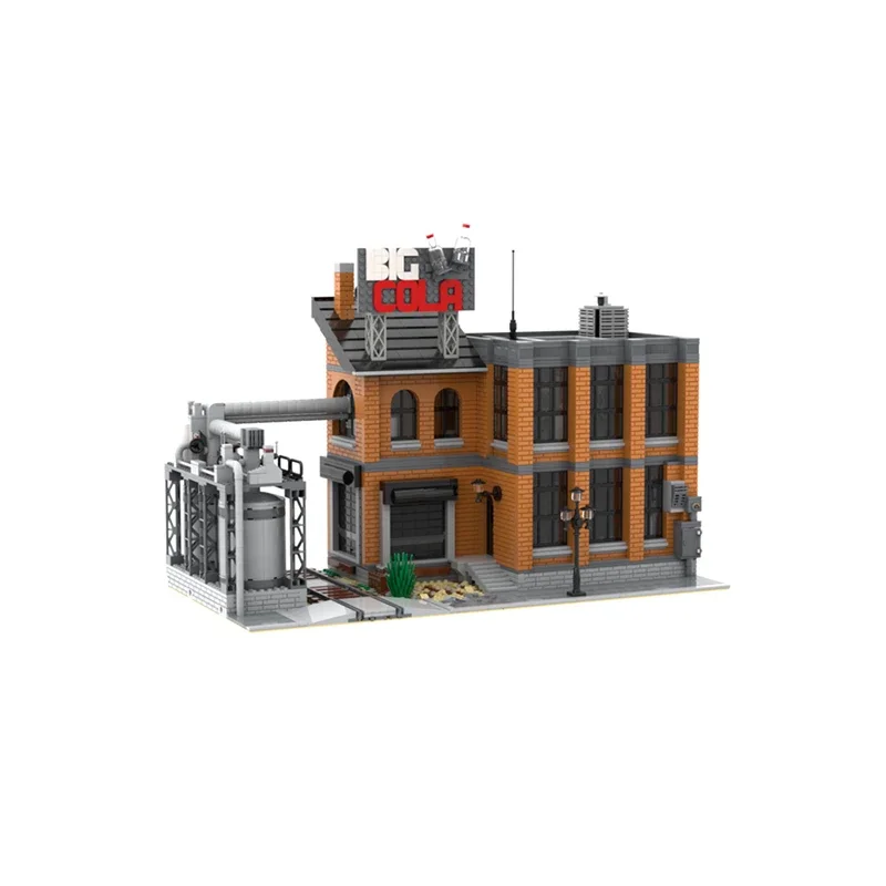 2998pcs MOC Big Cola Factory Modular Streetscape Model Building Toy Blocks Architecture DIY Festival Gifts Creative Idea