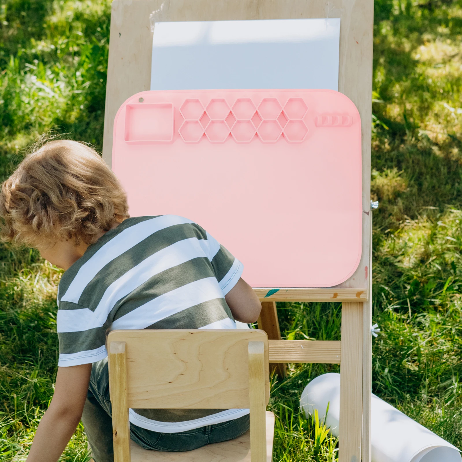 Silicone Craft Mat for Painting Reusable Non-Stick Resin DIY Art Mat Durable Lightweight Foldable with Suction for Clay