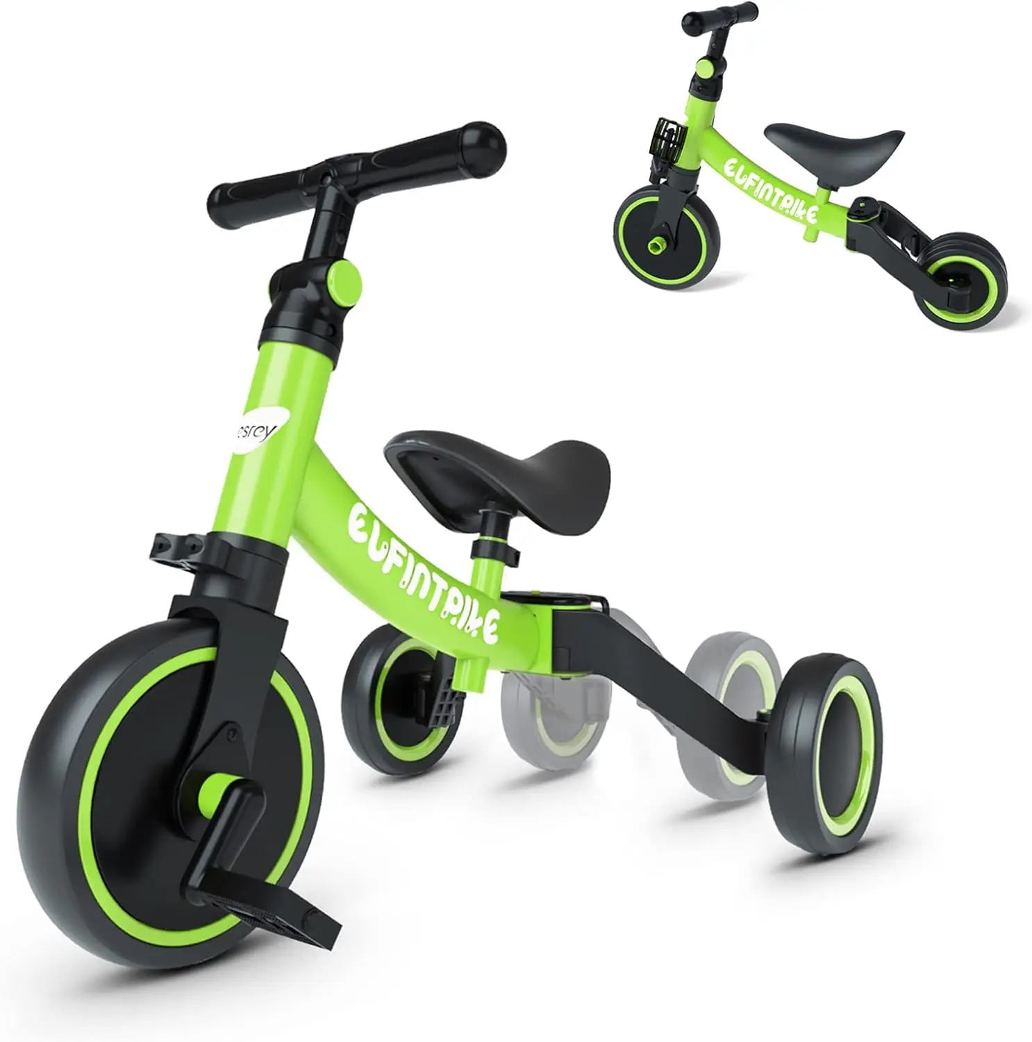 Bicicleta para niños pequeños 5 en 1 para niños de 1 año a 4 años, triciclo para niños pequeños, triciclo para niños, juguetes para niños y niñas, entrenamiento de equilibrio