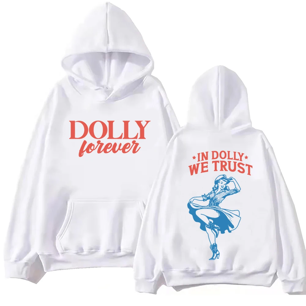 

Dolly Parton In Dolly We Trust Cowgirl Hoodie Harajuku Hip Hop Pullover Tops Sweatshirt Fans Gift