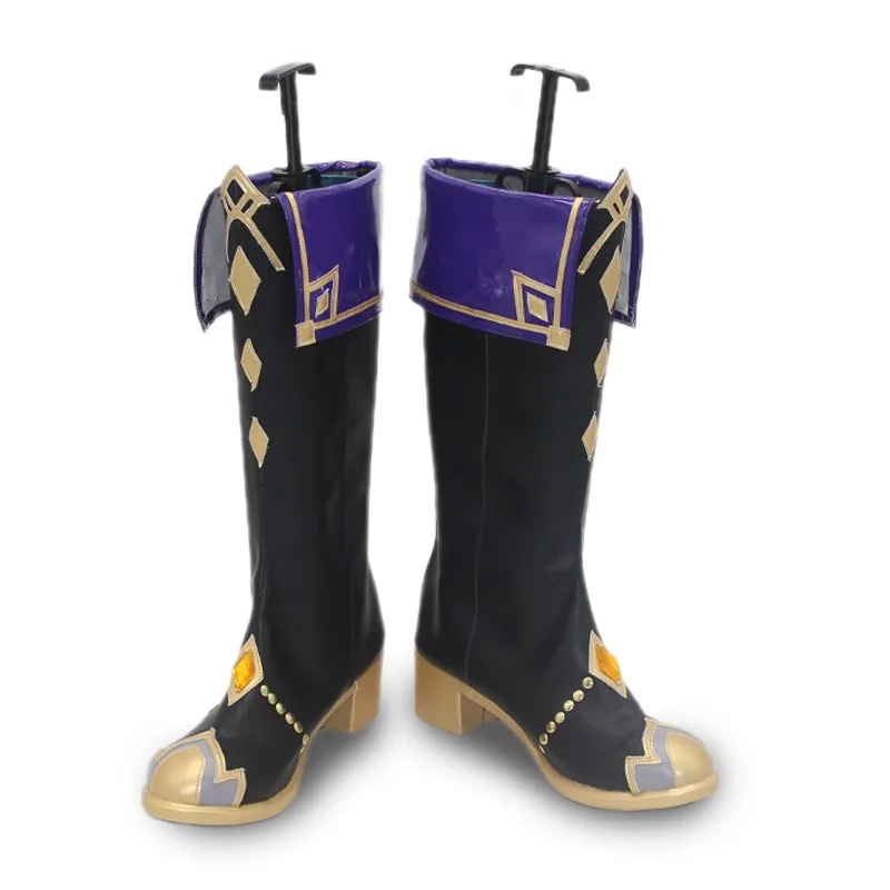 PJSK Kamishiro Rui تأثيري أحذية أنيمي اكسسوارات تأثيري الدعائم بولي أحذية أحذية من الجلد هالوين كرنفال الأحذية مخصص