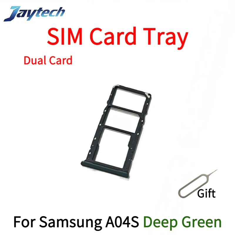 1PCS Smartphone Sim Card Slot Tray For Samsung A04E A04S New SIM Chip Holder With PIN Accessories Parts