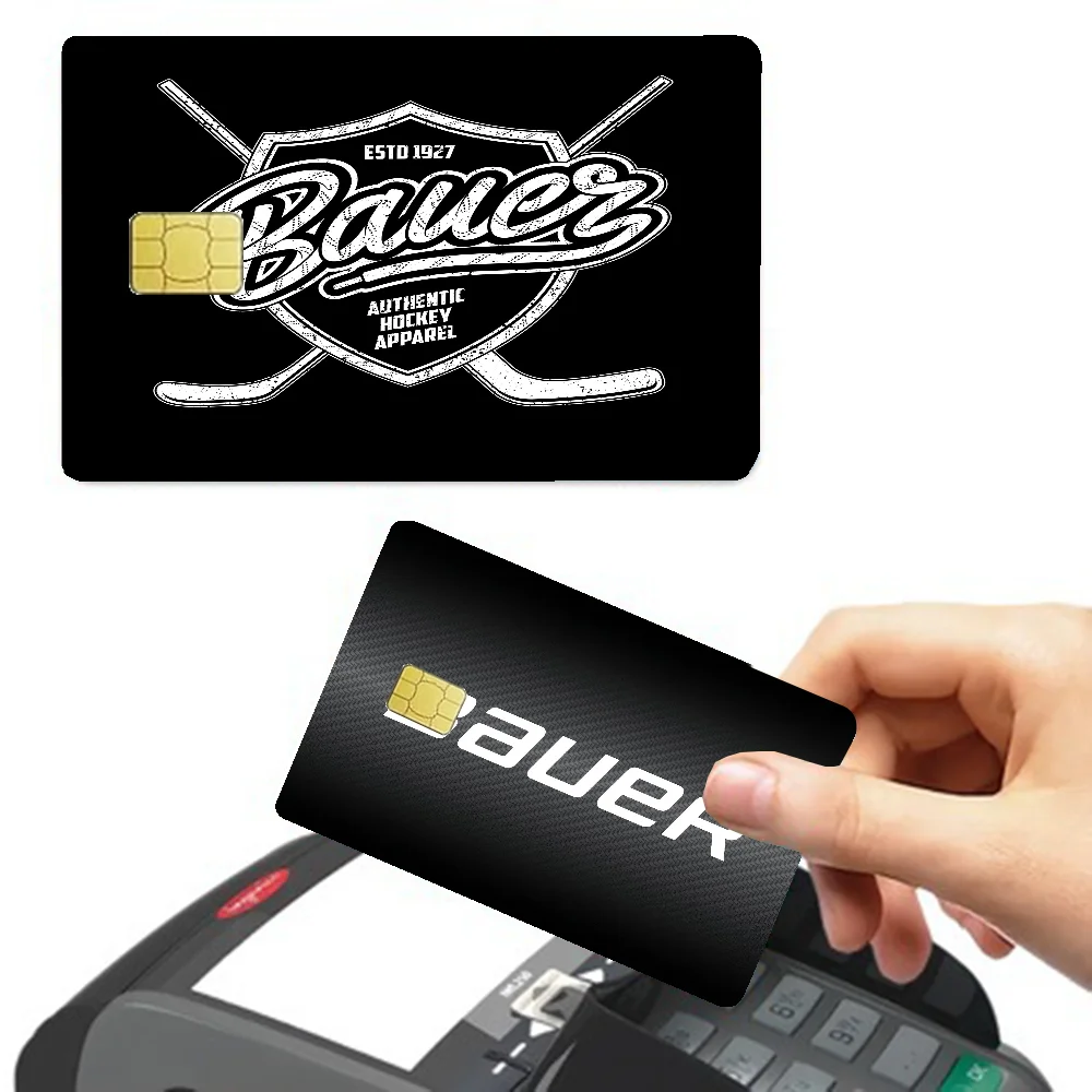 B-Bauer Hockey Anime Cartoon Sticker Film Skin for Credit Card Debit Bank Bus Card