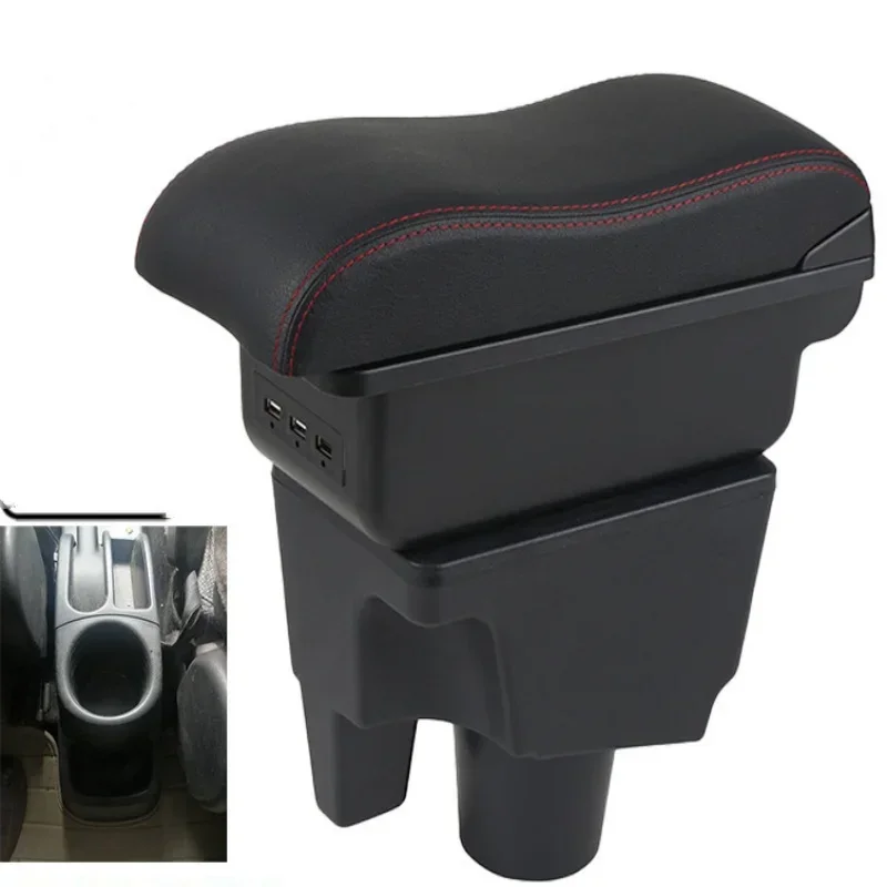 

New luxury For Toyota Aqua Armrest For Toyota Prius C Aqua Car Armrest Box Car Accessorie Auto Storage Box leather Dedicated