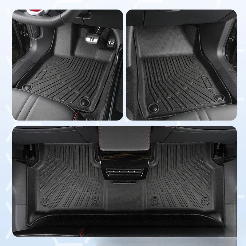 3Pc/set Waterproof Non-Slip Fully Surrounded Special Foot Pad for Byd Shark 2025 2024 Floor Mats Tpe