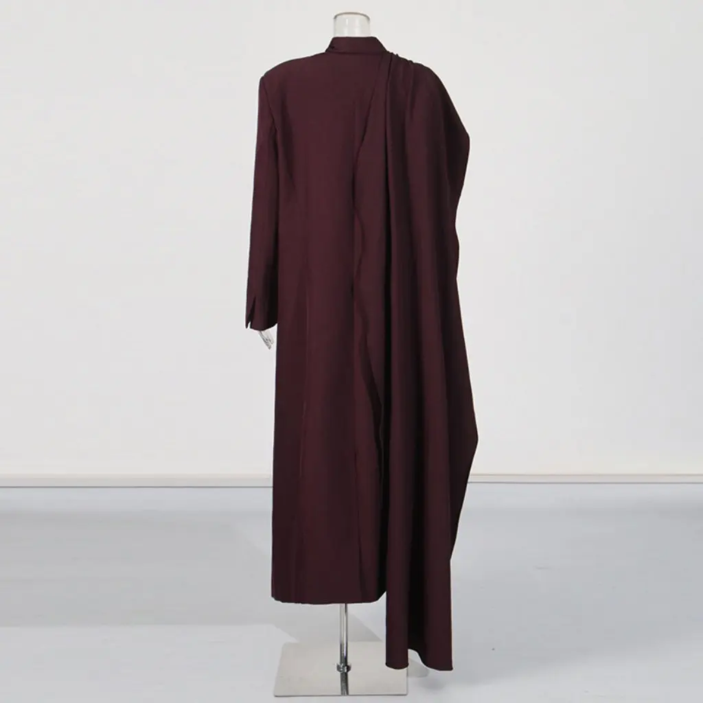 

New Women's Windbreaker Jacket Autumn Design Scarf-Style Shawl Slimming Long Look for Ladies