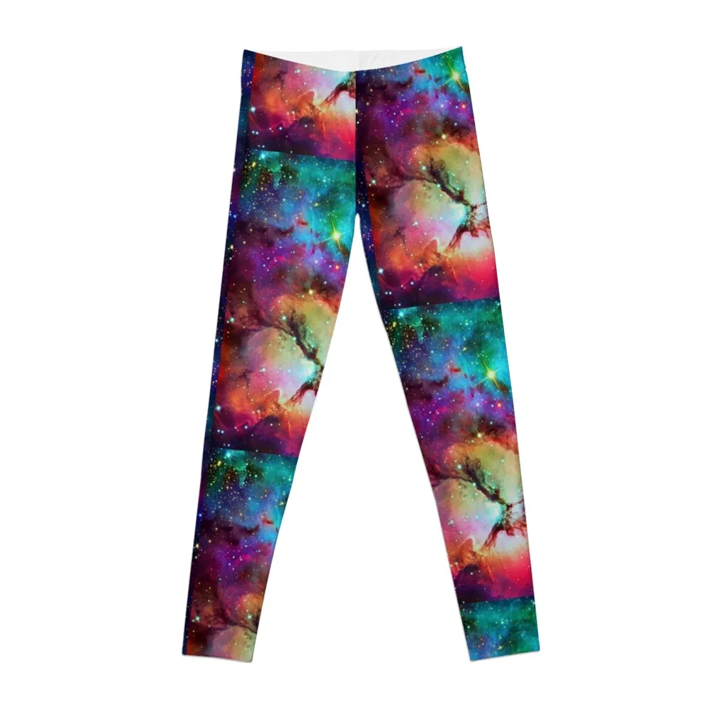 

Rainbow Nebula Leggings push up legging high waist Womens Leggings