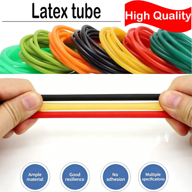 1M Latex Rubber Tubing Tube ID 1.6 ~18mm OD 3.2~22mm Speargun Band Slingshot Catapult Tube Rubber Hose Tension Belt