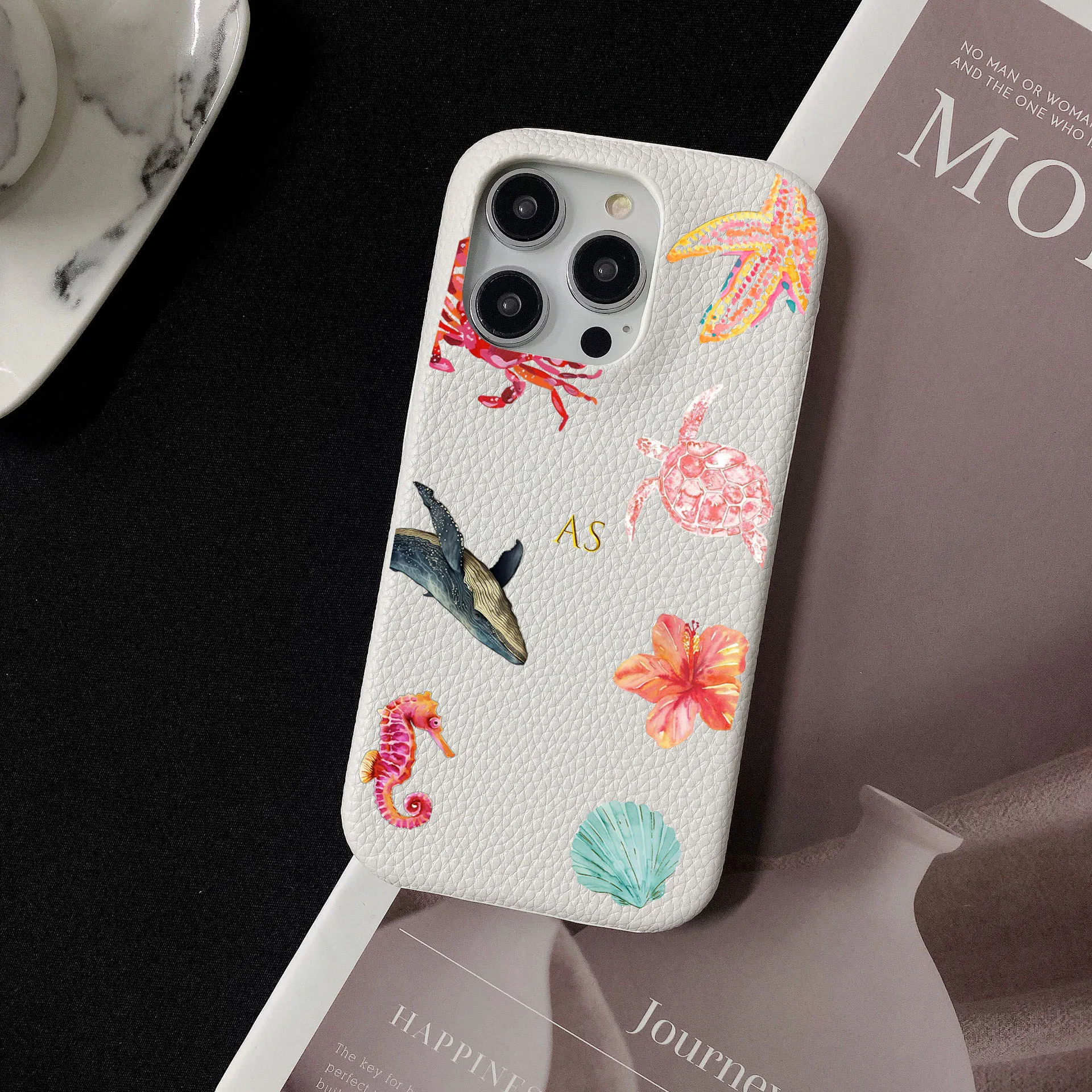 Personalised inevitable Initial kafr letters name Leather Case for iphone 11 12 14 13 15 Pro Max mini 16 Plus Luxury Hard Covers