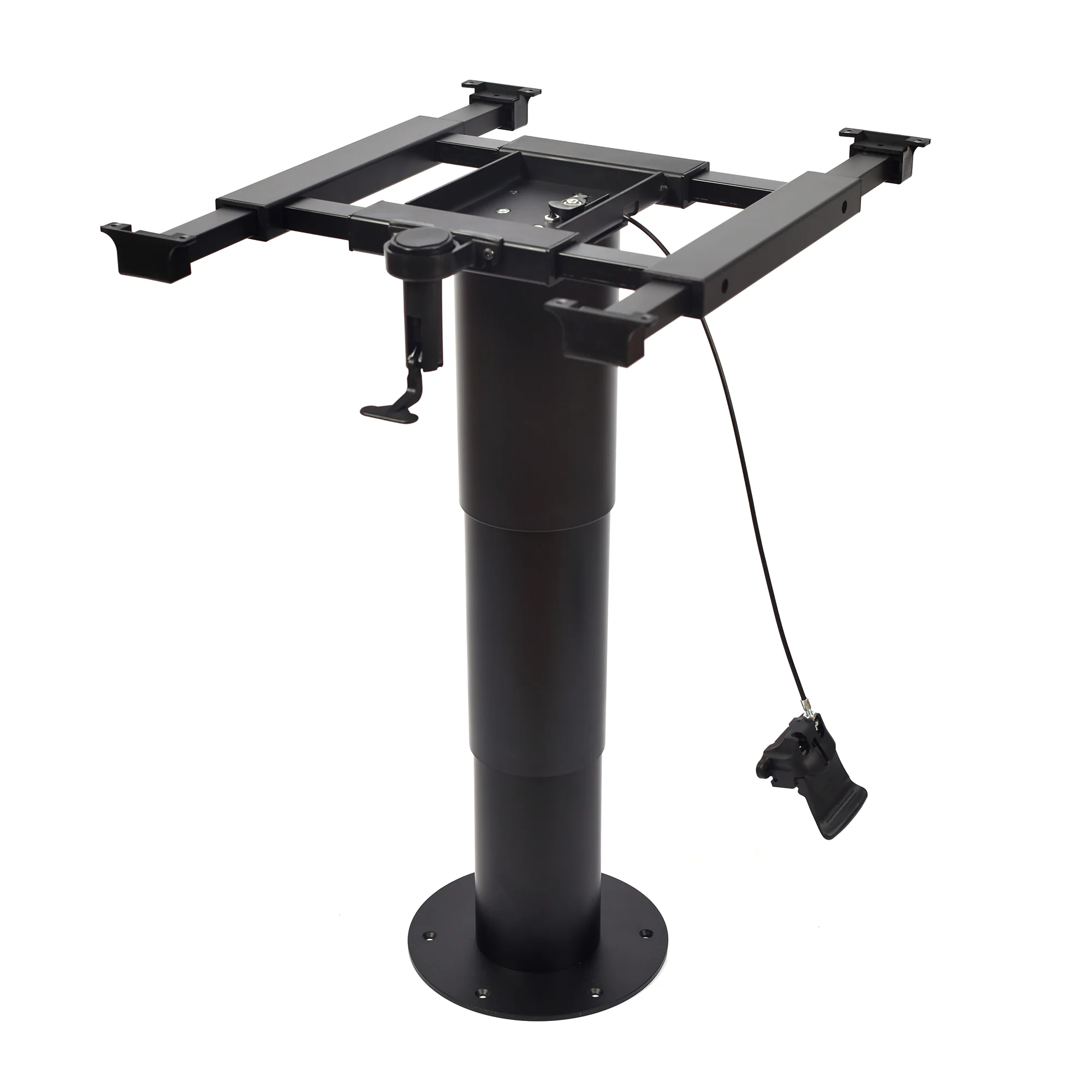Awnlux  Telescopic Aluminum Alloy Pneumatic Gas Lift Table Pedestal Stand Leg 355-730mm Powder Coated for Caravan Yachts