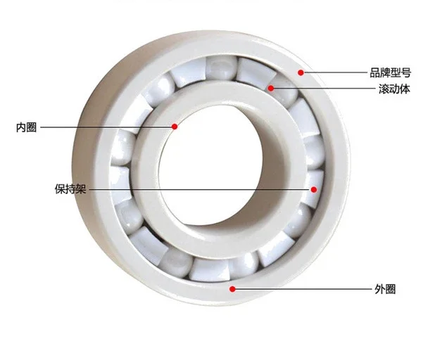 The insulation, corrosion resistance and high temperature resistance of 6811ce zirconia ceramic bearing are 55X72X9mm in size.