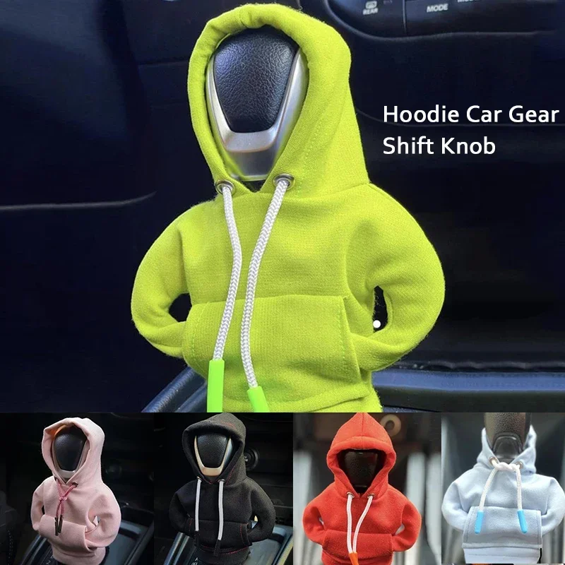 Hoodie Interior Car Gear Shift Knob Manual Cover Handle Gear Lever Change Cover Hoodie Gearshift Car Gear Shift Cover Sweatshirt