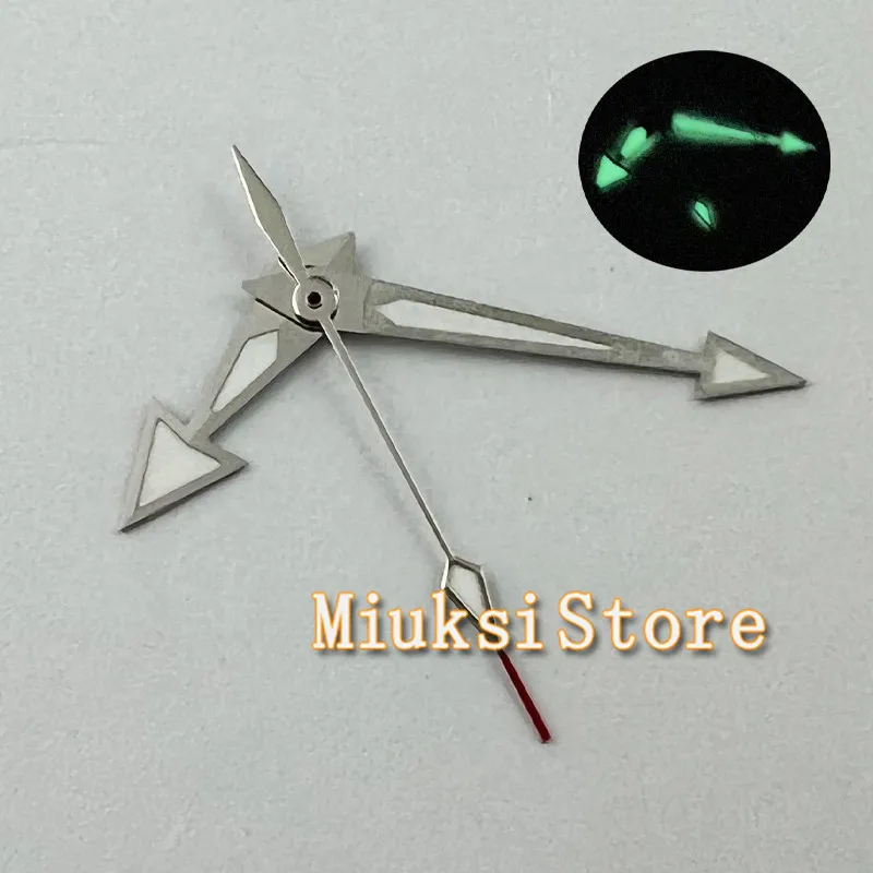 

Silver NH35 Watch hands fit NH35 NH36 Miyato 8215 8205 821A ETA2824 2836 Movement Green Luminous