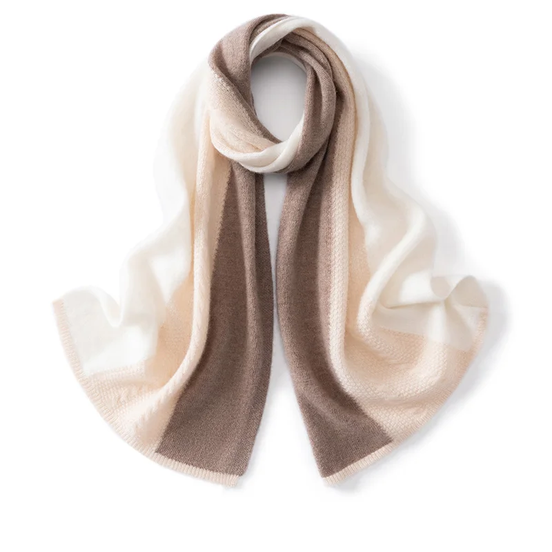 35% cashmere scarf size 165 * 33 for women's autumn and winter outdoor wear, warm knit cashmere scarf shawl