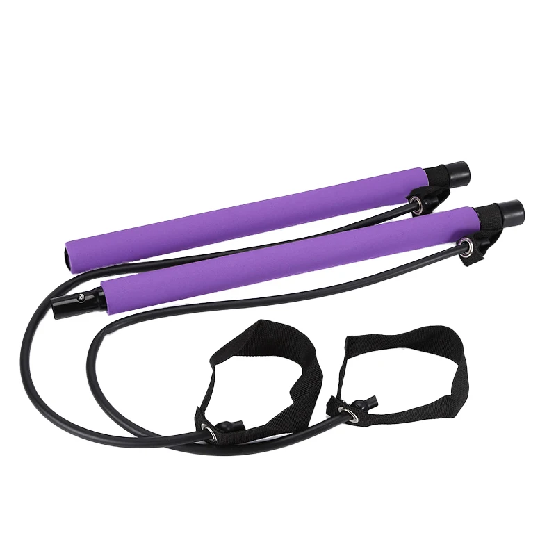Multifunctionele Pilates Bar Combinatie Fitness Bar Yoga Borstuitbreiding Spantouw Rugtrainer Elastisch touw Stretchriem - afbeelding 2