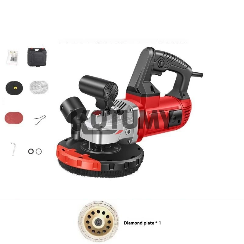 Máquina pulidora de suelo de hormigón y cemento de mano, amoladora de suelo epoxi, cepilladora rugosa, rectificadora de suelo limpio