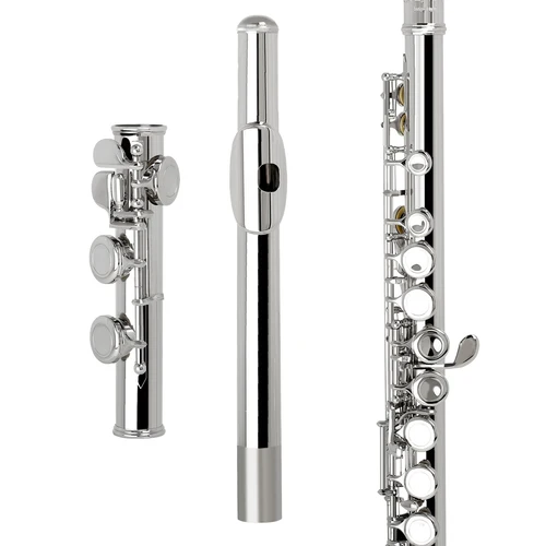 Imagen 1 del producto SLADE 16 agujeros abiertos cerrados C Key flauta transversal profesional instrumento Musical de concierto con caja paño de limpieza guantes