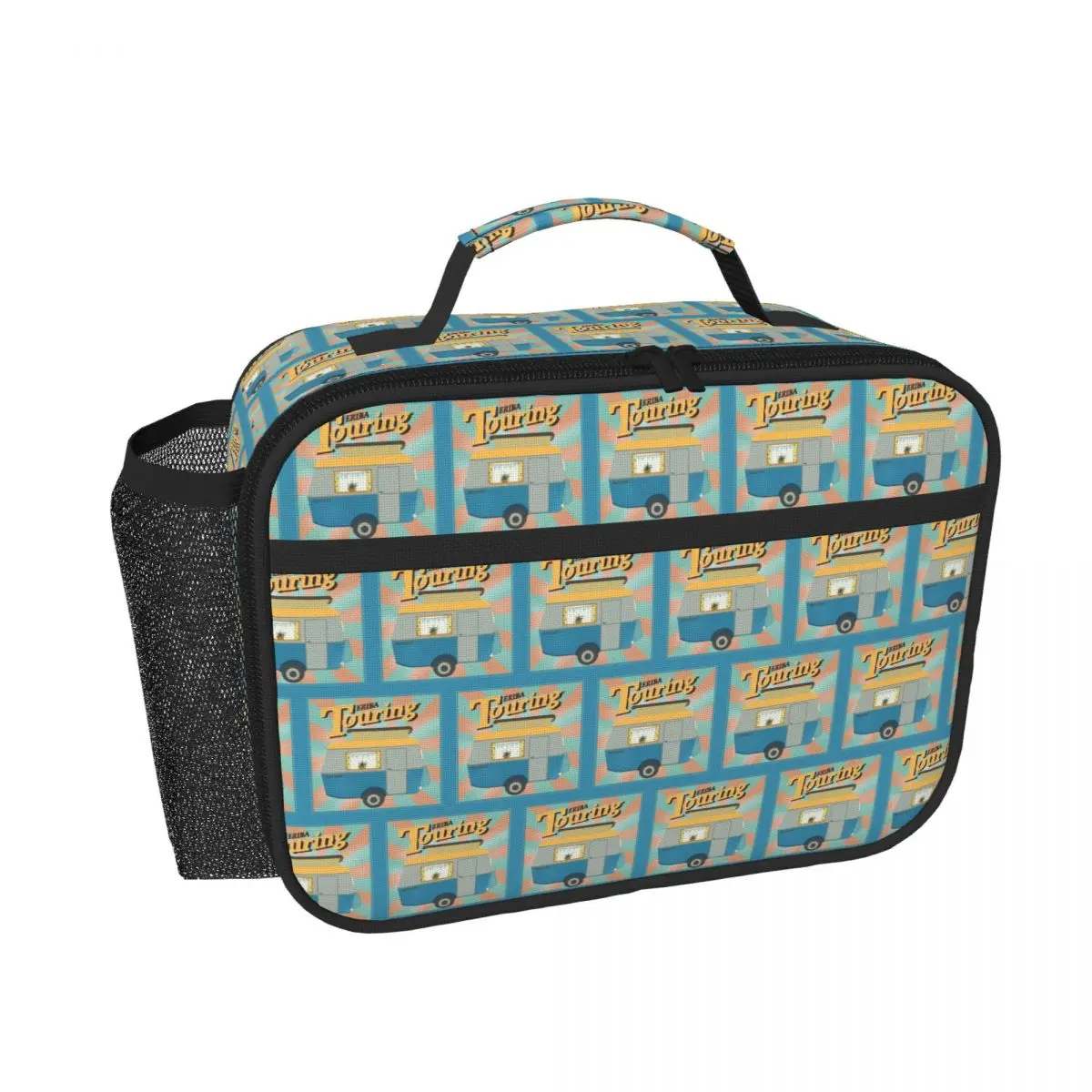 

Vintage Touring Eriba Puck Adventure Insulated Lunch Bag for Women Children Leakproof Food Boxes Thermal Lunch Box Tote