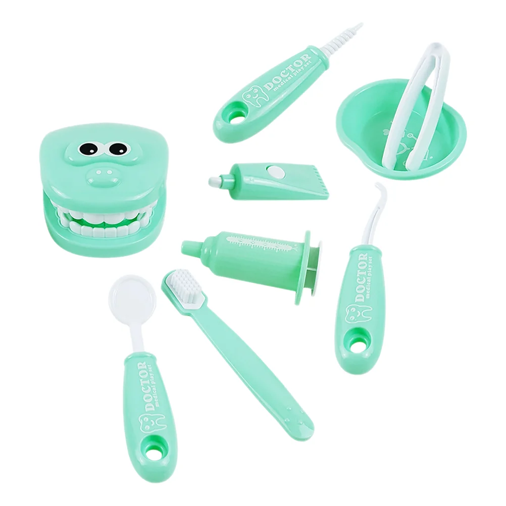 Children's Oral Toys Doctor Kit Dentists Playset Medical Green Tools for Kids Simulation Dental