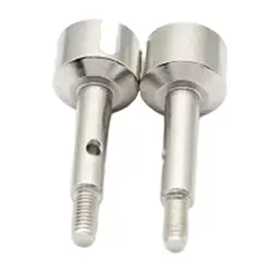 2Pcs RC Rear Axle Cups Upgrade Spare Part Easy to Install Metal Wheel Stub Axle Shafts for Wltoys 124008 124010 1/12 RC Car