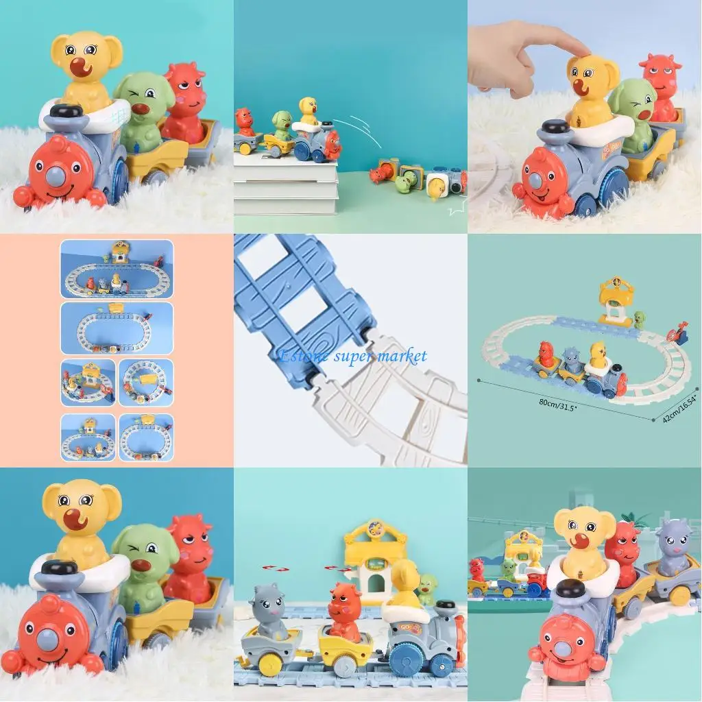 

090B набор музыкальных поездов, легкая сборка, трековая игрушка, детская игрушка для мальчиков и девочек, подарок для фигурка и