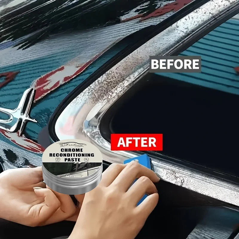 NEW 100g universal automotive chrome repair paste, for door handles and window frame chrome repair, automatic polishing oxide pa