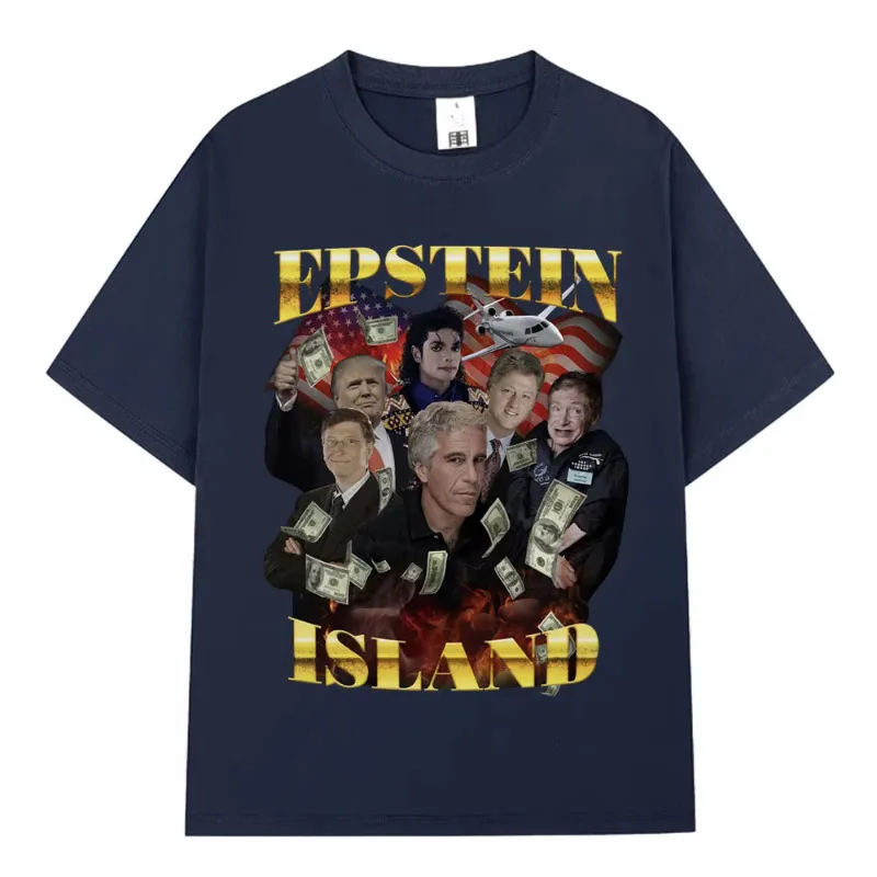 Jeffrey Epstein Graphic T Shirt Men's Women's Fashion Vintage Harajuku Short Sleeve 100% Cotton Casual Oversized T-shirts Y2k