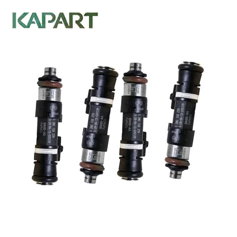 

4 шт. 0280158238 топливная форсунка подходит для Ford C-Max II Ecosport Fiesta Saloon VI Focus 1,6 л AM5G-9F593-BA