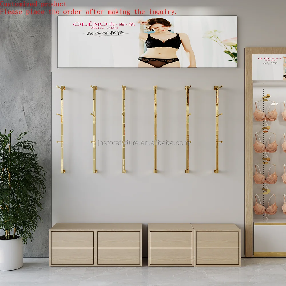 

Custom.Underwear Store Display Design for Bra Display Rack Wall Mounted Custom Led Light Lingerie Display Rack