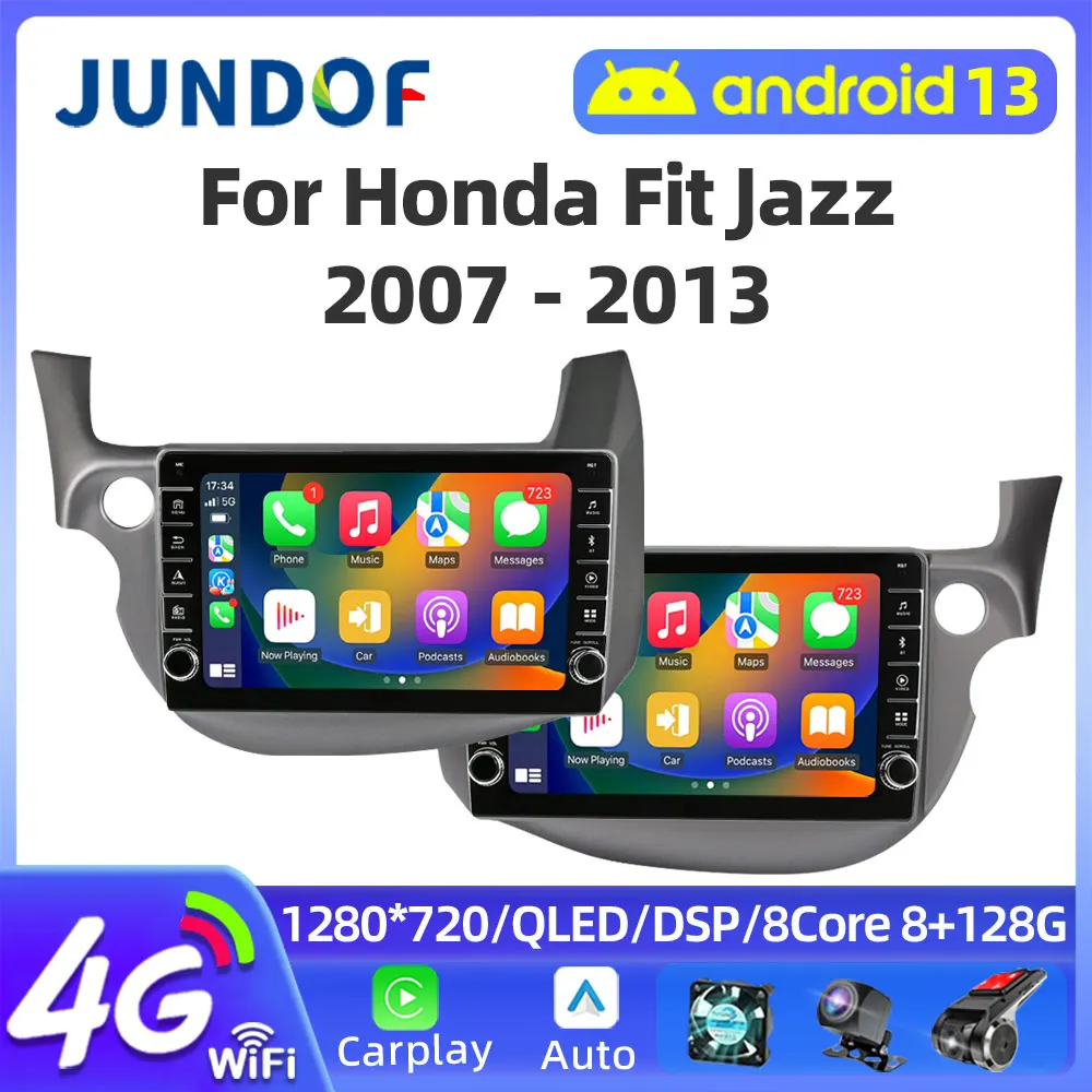 

Автомобильный радиоприемник 2 Din Android 13 для HONDA FIT JAZZ 2007-2013, мультимедийный видеоплеер, GPS-навигация, RDS 4G Carplay, головное устройство