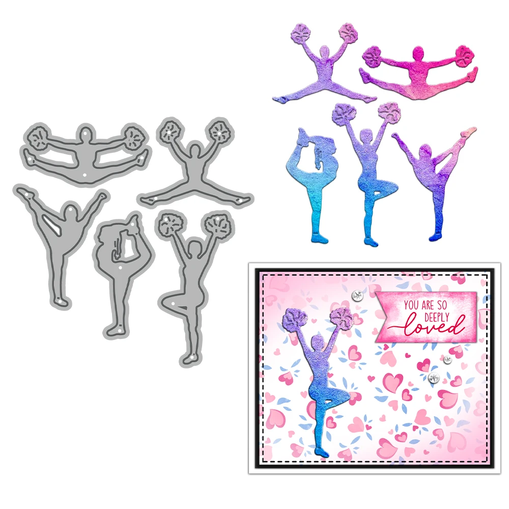 MangoCraft Funny Sporting Man Mini Cutting Dies DIY Scrapbooking Supplies Metal Dies Knife Mold For Card Making Albums Decor
