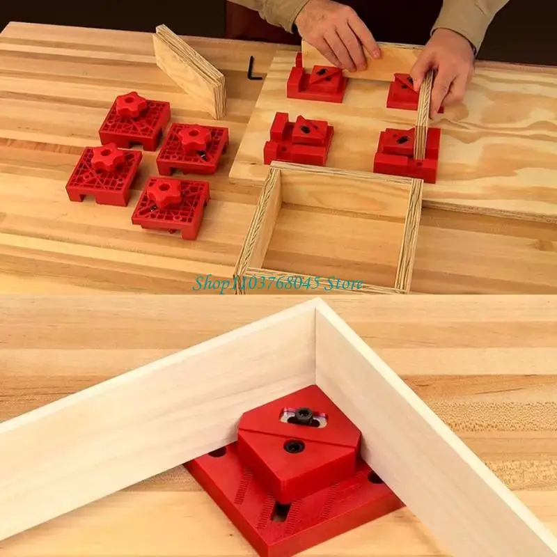 R53F 4Pcs Stable Joinery Clamps Accuracy Joints Crafting DIY Applications