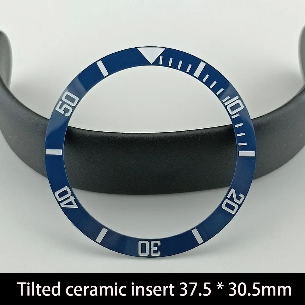 Tilted ceramic/aluminum frame insert 37.5 * 30.5mm  replace watch accessories parts watch case  replace accessories watch ring