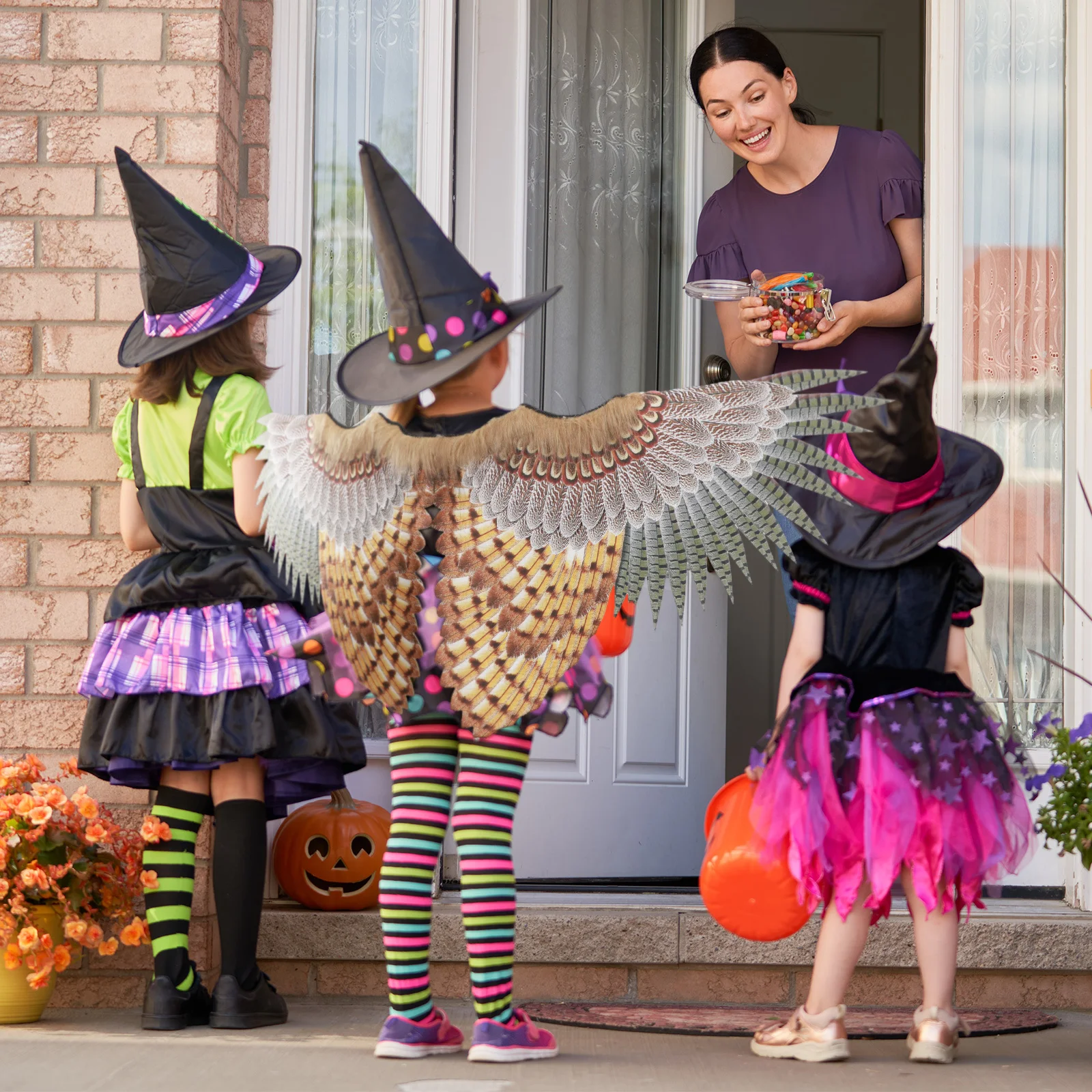 

1Set Owl Wings Mask Animal Costume Durable Non-Woven Fabric for Kids Cosplay Party Stage Performance Photo Prop