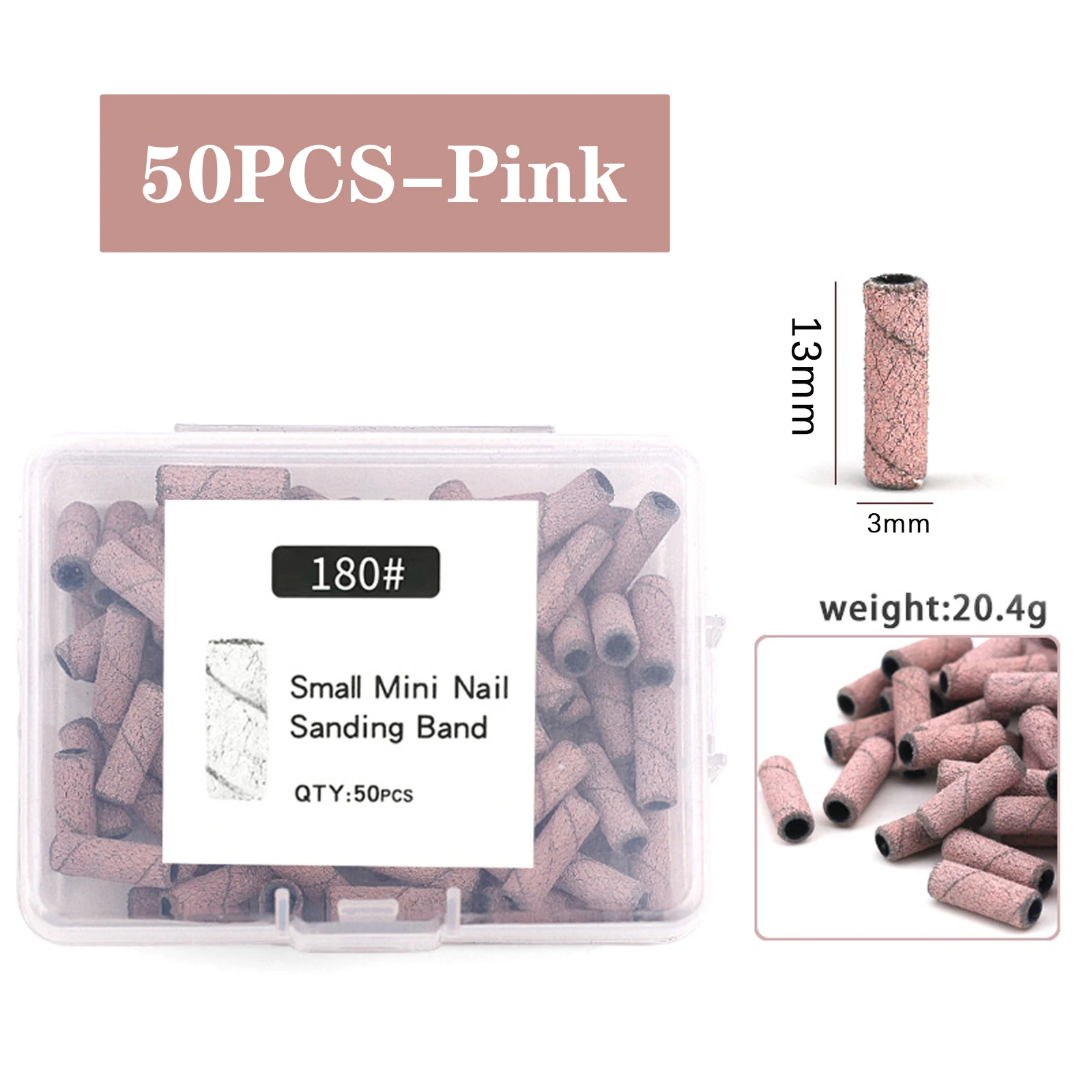 

3mm Mini Sanding Bands With Steel Nail Drill Bits Mandrel Manicure File Machine Accessories