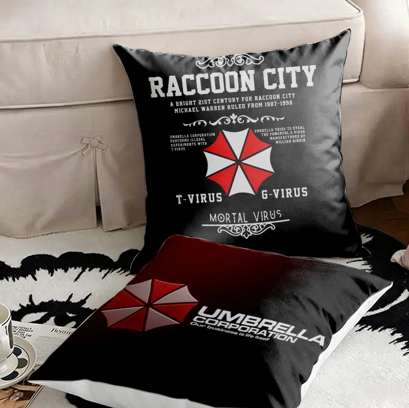 Umbrella Corp Cover Pillowcase Cozy Adorable for Your Sofa Cushion Cover Bedroom Ome Decoration Printing  Cars Decor Pillowcas