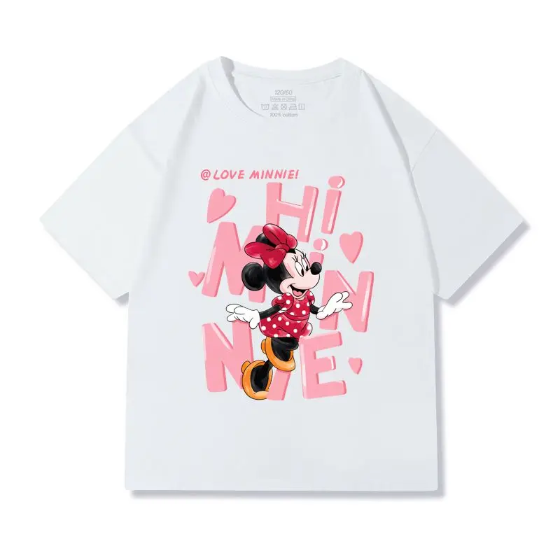 ديزني ميكي الأطفال قصيرة الأكمام تي شيرت 2026 صيف جديد الفتيان والفتيات القطن الخالص بلوزة فضفاضة غير رسمية ملابس أطفال #2