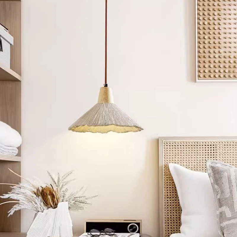 

Japanese Wabi Sabi Designer LED Pendant Lights Microcement Hanging Lamps Living Room Showcase Room Bedroom Homestay Chandeliers
