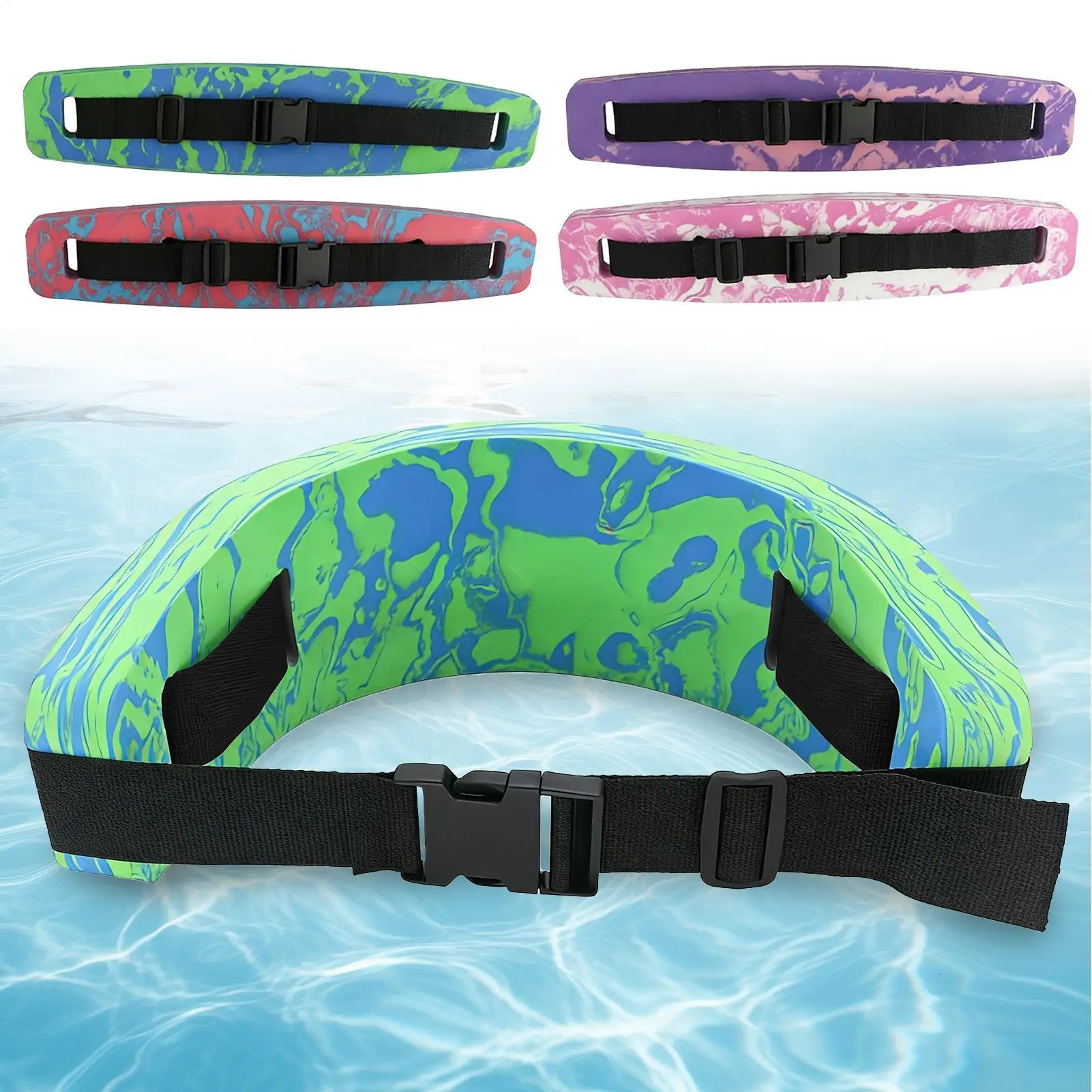 High Density EVA Adjustable Swim Belt Waist Buoyancy Trainer Flotation Aid Adults Kids Outdoor Water Exercise Workout Equipment