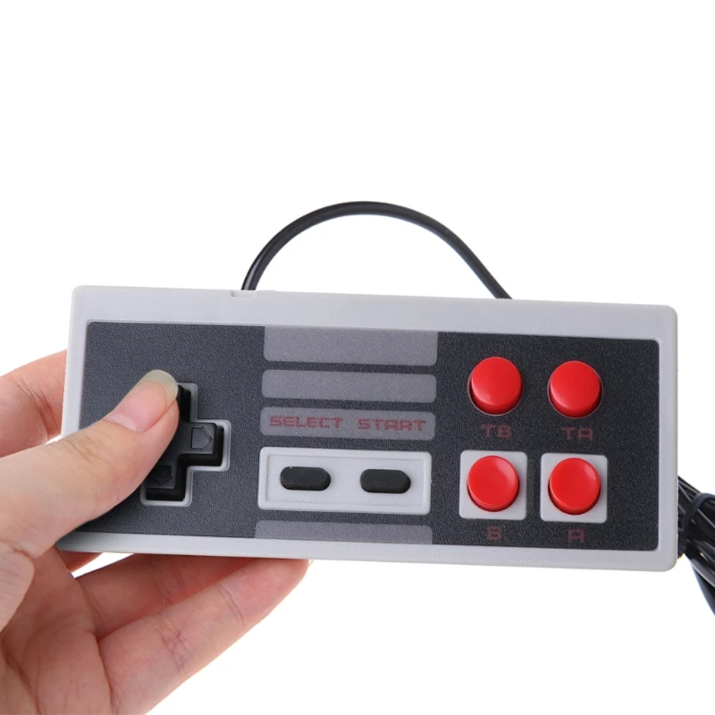 hot 2PCS Handle Game Controller Classic Wired 2 Buttons 4 Buttons For 9 Pin NES Gaming Accessories Universal Joystick