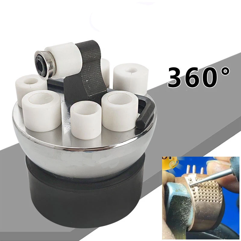 

Jewelry Ring Setter Clamp with 7 Dies Locator Fixture Channel Diamond Setting Tool Jewelry Making Processing Tool for Jeweler