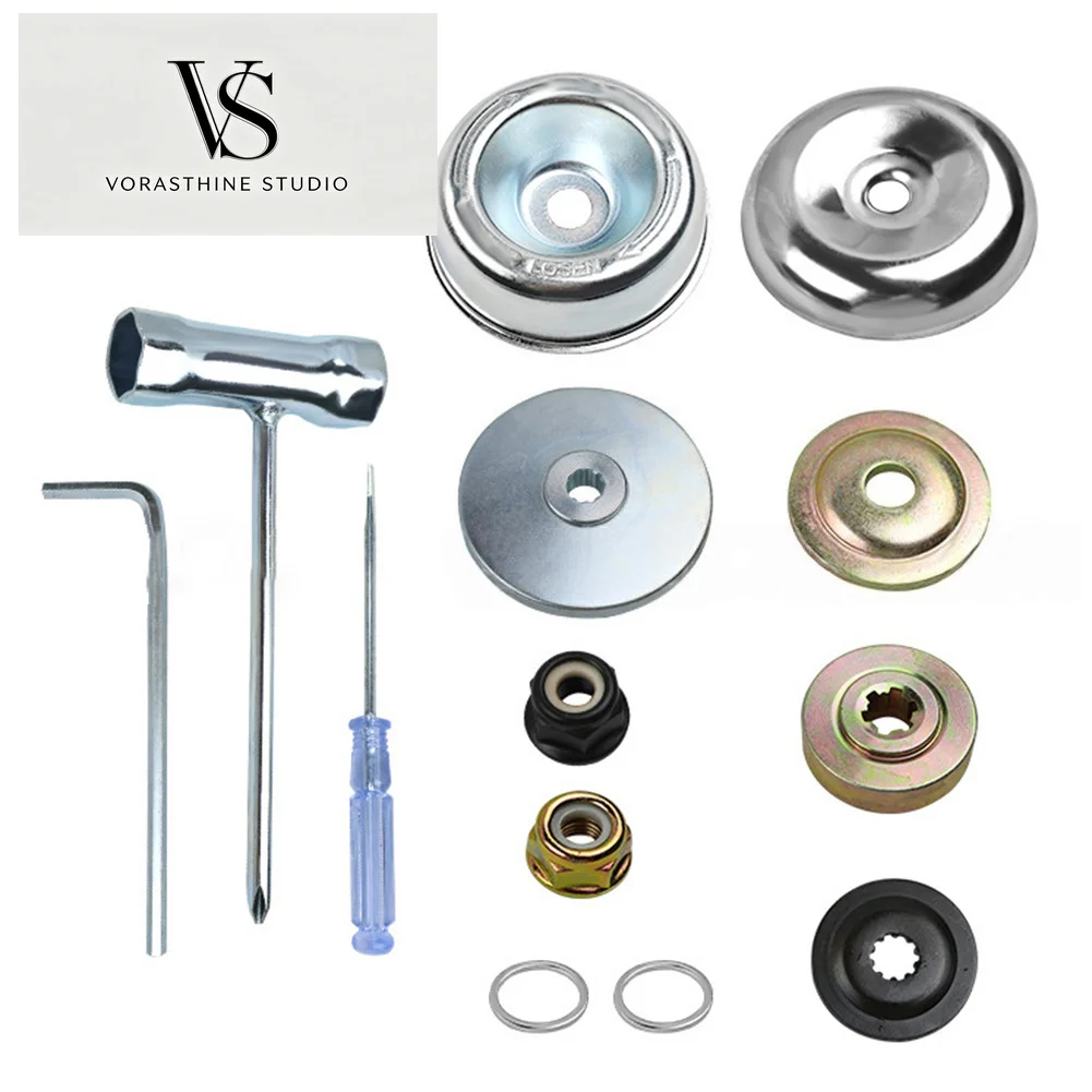 Lawn Grass Mower Trimmer Head Adapter Fixing Nut Kit Brushcutter Working Replacement Parts Head for Garden Tools Parts