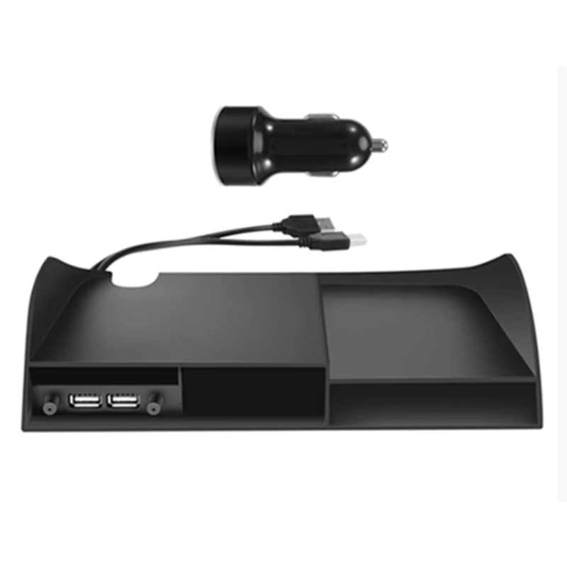 

Multi-Function Storage Box Center Console Organizer With 2 USB Ports For Toyota RAV4 Tray Insert Divider Storage Box Durable