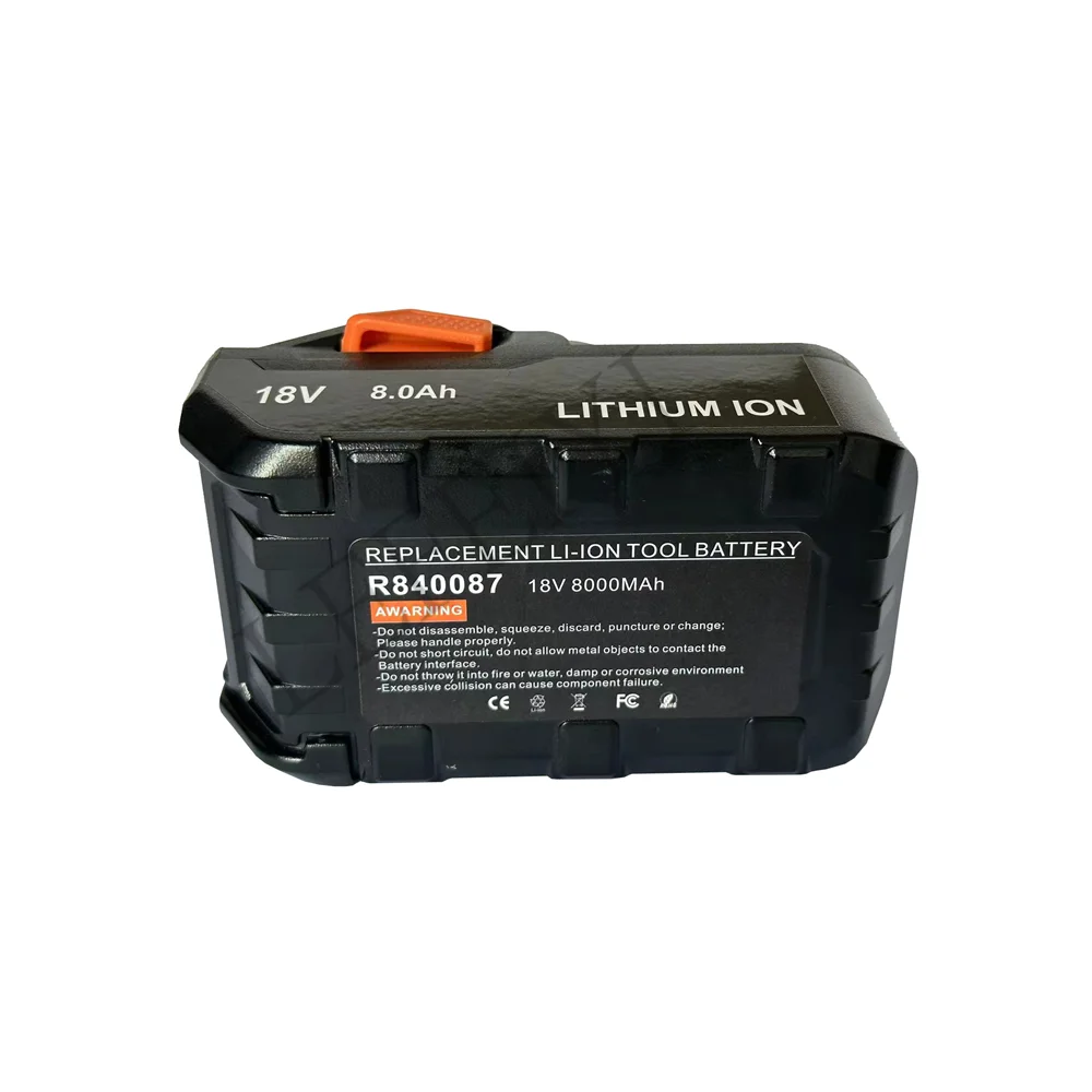 18V 8000mAH Rechargeable Power Tool Battery for RIDGID R840083 R840085 R840086 R840087 Series AEG Series